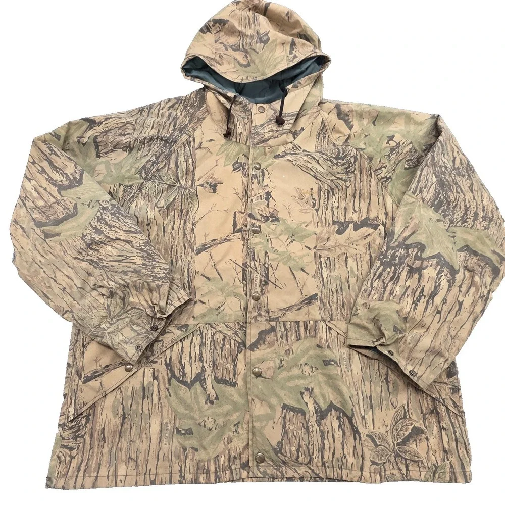 Vintage Cabelas Realtree Camo Goretex Jacket Mens XL XLarge Made In USA Snap Zip